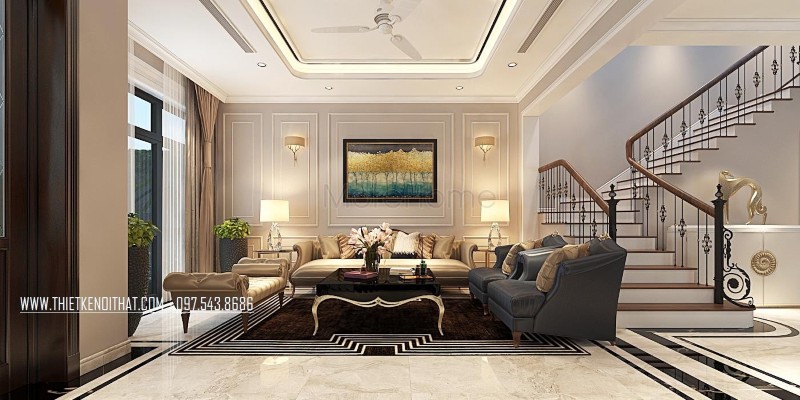Nội thất tân cổ điển phòng khách Nội thất tân cổ điển phòng khách