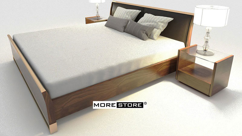 Giường gỗ công nghiệp hiện đại tại siêu thi giường ngủ MoreHome-MHG 00017